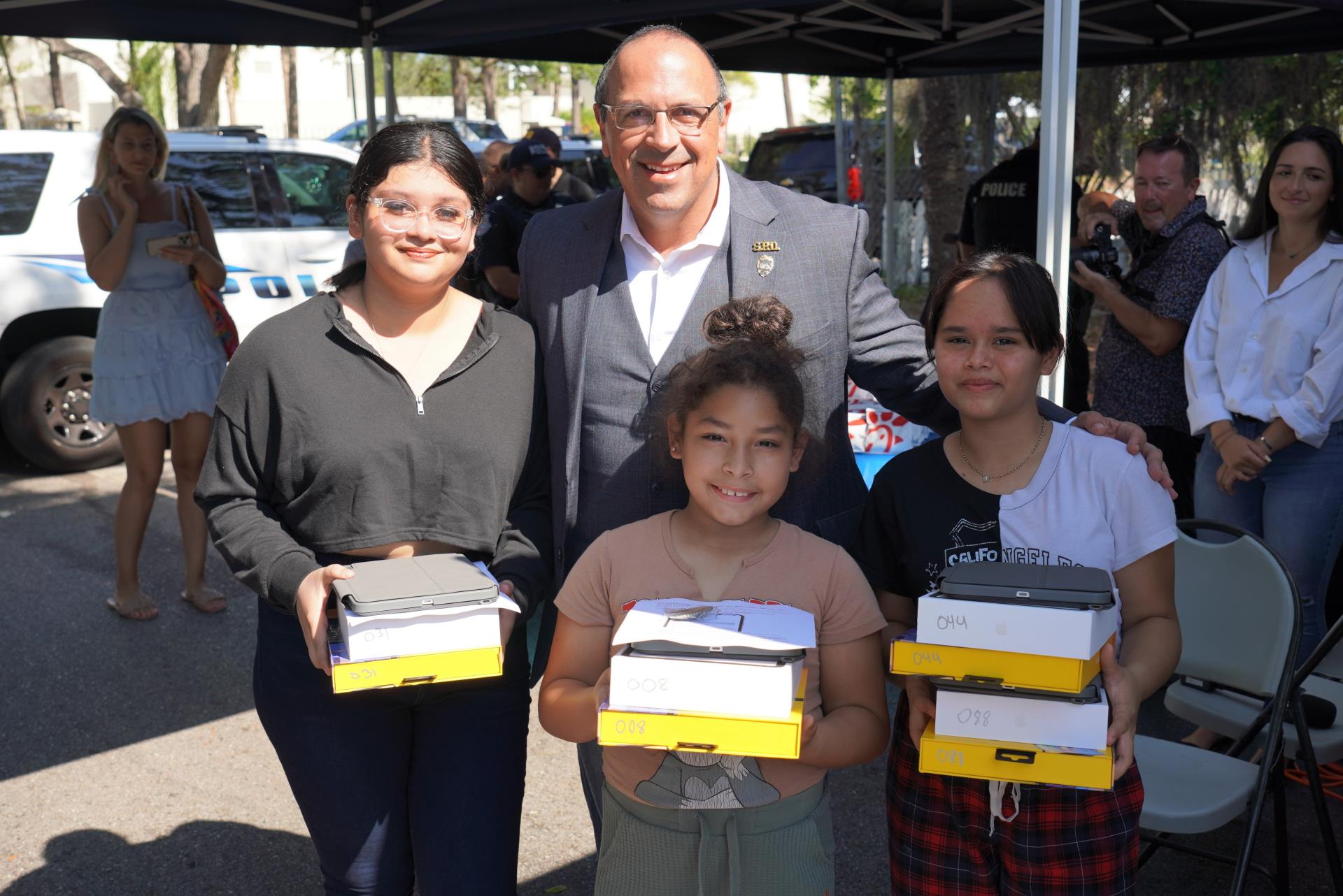 Chief Troche at iPad Giveaway