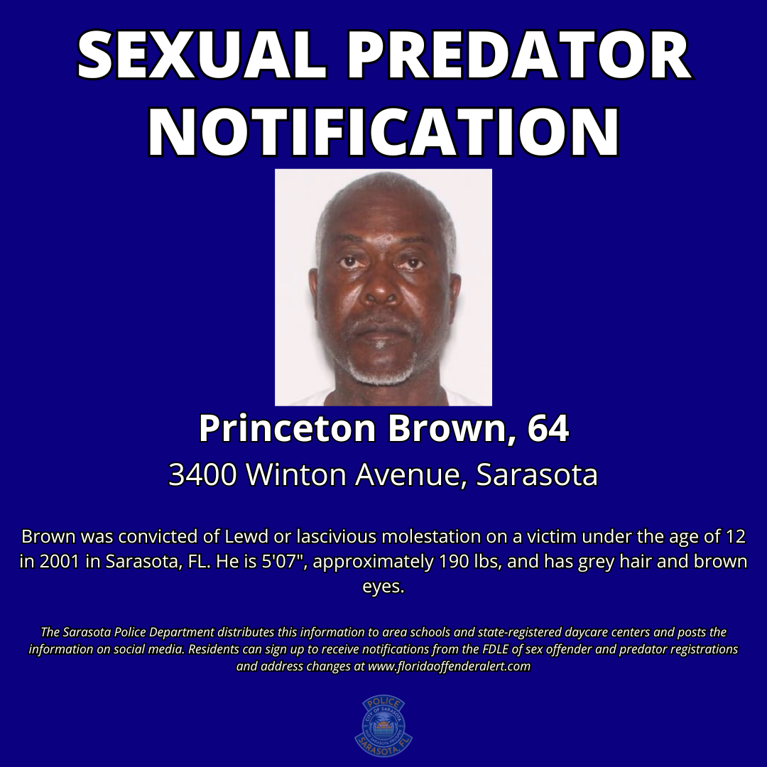 Sexual Predator Notification for the City of Sarasota