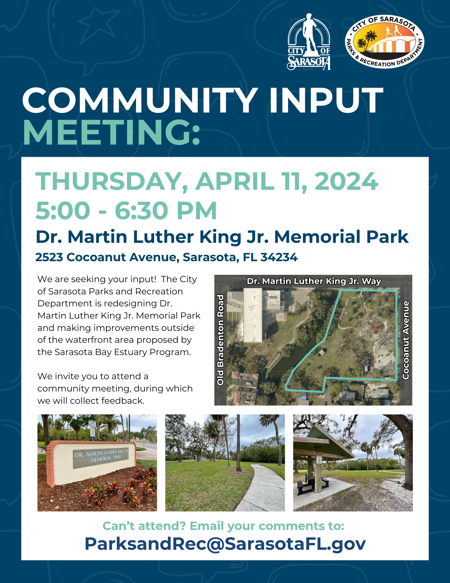 COMMUNITY INPUT Meeting - MLK Park