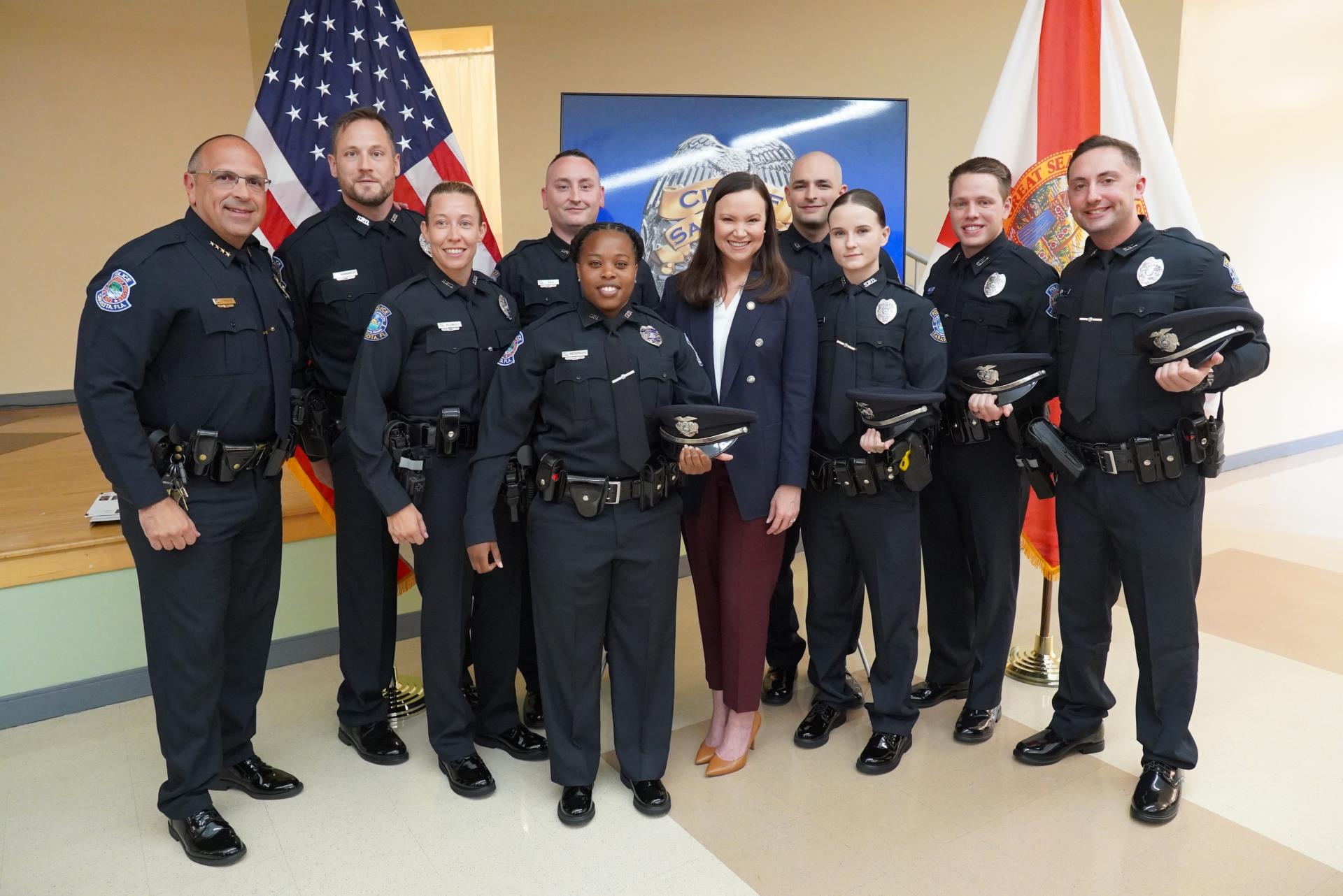 Swearing-in ceremony held for nine Sarasota Police officers