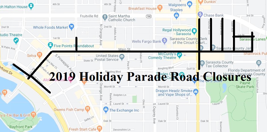 2019 Holiday Parade Map