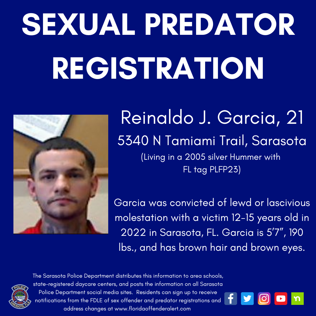 Sexual Predator Notification for the City of Sarasota